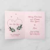 BEWERKBARE  Roze Kerst Kaart (Binnen)