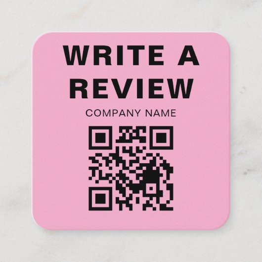Bewerkbare Roze Logo Bedankkaart Informatiekaartje (Voorkant)