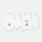 Bewerkbare Roze Motorfiets Dirt Bike Verjaardag Bedankdoosjes (Uitgevouwen)