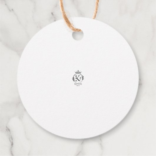 Bewerkbare Roze Tractor Verjaardagscirkel Favor Ta Bedankjes Labels (Achterkant)