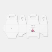 Bewerkbare Roze Tractor Verjaardagsgeveldoos Bedankdoosjes (Uitgevouwen)