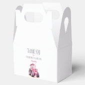 Bewerkbare Roze Tractor Verjaardagsgeveldoos Bedankdoosjes (Geopend)