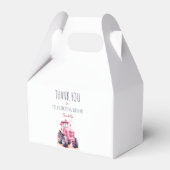 Bewerkbare Roze Tractor Verjaardagsgeveldoos Bedankdoosjes (Voorkant Zijde)