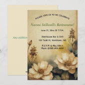 Bewerkbare Rozen op perkament Kaart (Voorkant / Achterkant)