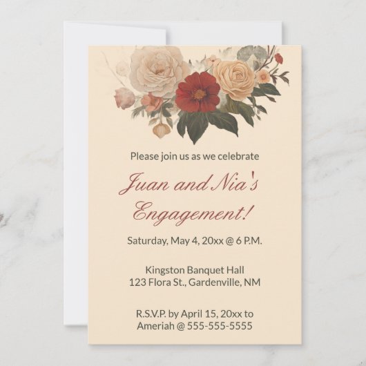 Bewerkbare rozentuin kaart (Voorkant)