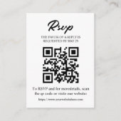 Bewerkbare RSVP-kaart met QR-code, Uitnodigingstoe Informatiekaartje (Voorkant)