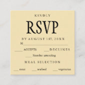 Bewerkbare RSVP met eenvoudige klasse Informatiekaartje (Voorkant)