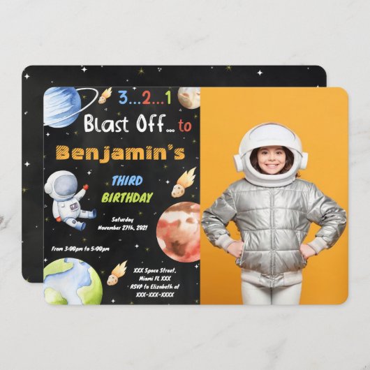 Bewerkbare ruimte foto uitnodigingen (Voorkant / Achterkant)