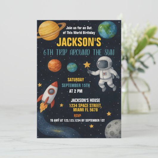 Bewerkbare ruimte Verjaardag Kaart (Staand voorkant)