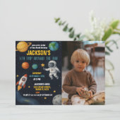 Bewerkbare ruimte Verjaardag Kaart met foto (Staand voorkant)