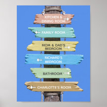 Bewerkbare Rustic Pastel Home Beach-signalen