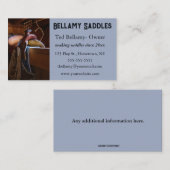 Bewerkbare Saddle Making Visitekaartje (Voorkant / Achterkant)