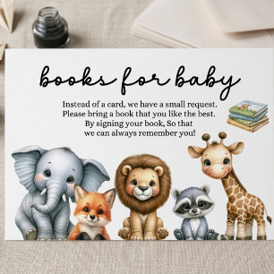 Bewerkbare Safari-boeken voor baby-omhulselkaart Plaatskaartje