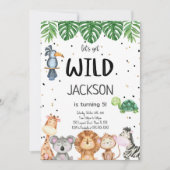 Bewerkbare Safari Uitnodiging (Voorkant)