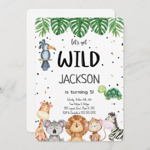 Bewerkbare Safari-uitnodiging Kaart