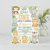 Bewerkbare Safari verjaardagsuitnodiging Kaart (Staand voorkant)