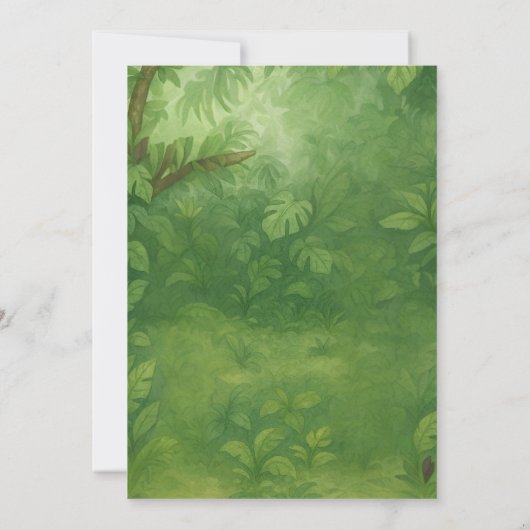 Bewerkbare Safari verjaardagsuitnodiging Kaart (Achterkant)