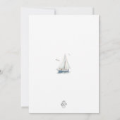 Bewerkbare Sail-Ebrate Zeilboot Verjaardag Uitnodi Kaart (Achterkant)