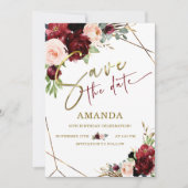 Bewerkbare Save the Date 50ste verjaardag Kaart (Voorkant)