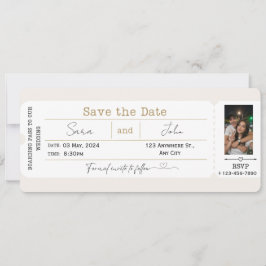Bewerkbare Save the Date Instapass Huwelijksfoto Kaart