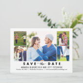 Bewerkbare Save The Date Kaart met Kleurrijke Coll (Staand voorkant)