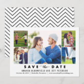 Bewerkbare Save The Date Kaart met Kleurrijke Coll (Voorkant / Achterkant)
