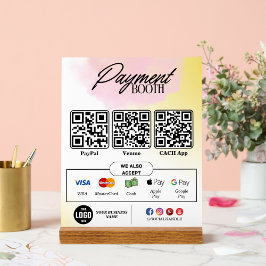 Bewerkbare Scan to Pay Sign - QR Code Sjabloon Acryl Bord