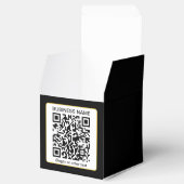 Bewerkbare scanbare QR-code + uw bedrijfsnaam Bedankdoosjes (Geopend)