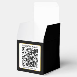 Bewerkbare scanbare QR-code + uw bedrijfsnaam Bedankdoosjes