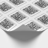 Bewerkbare, scanbare QR-code + uw bedrijfsnaam Cadeaupapier (Hoek)