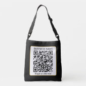 Bewerkbare, scanbare QR-code + uw bedrijfsnaam Crossbody Tas (Achterkant)