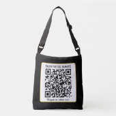 Bewerkbare, scanbare QR-code + uw bedrijfsnaam Crossbody Tas (Voorkant)