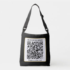 Bewerkbare, scanbare QR-code + uw bedrijfsnaam Crossbody Tas
