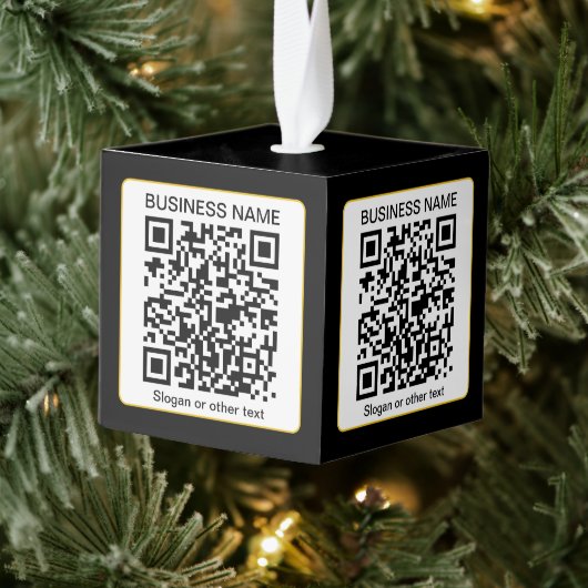 Bewerkbare, scanbare QR-code + uw bedrijfsnaam Decoratie (Boom)