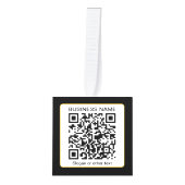 Bewerkbare, scanbare QR-code + uw bedrijfsnaam Decoratie (Voorkant)