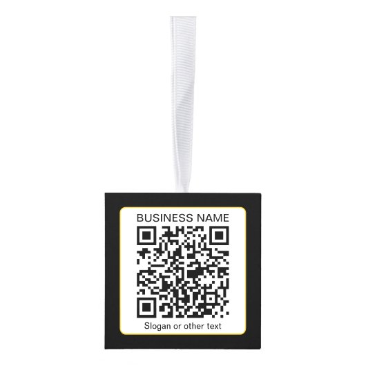 Bewerkbare, scanbare QR-code + uw bedrijfsnaam Decoratie (Rechts)