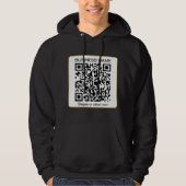 Bewerkbare, scanbare QR-code + uw bedrijfsnaam Hoodie (Voorkant)