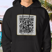 Bewerkbare, scanbare QR-code + uw bedrijfsnaam Hoodie
