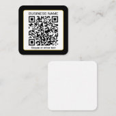 Bewerkbare, scanbare QR-code + uw bedrijfsnaam Informatiekaartje (Voorkant / Achterkant)