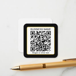 Bewerkbare, scanbare QR-code + uw bedrijfsnaam Informatiekaartje