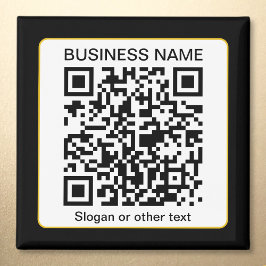 Bewerkbare, scanbare QR-code + uw bedrijfsnaam Magneet