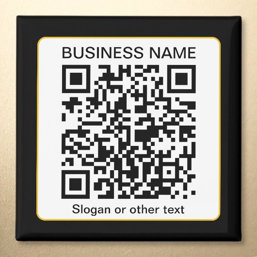 Bewerkbare, scanbare QR-code + uw bedrijfsnaam Magneet