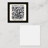 Bewerkbare, scanbare QR-code + uw bedrijfsnaam Notitiekaartje (Voorkant / Achterkant)