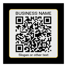 Bewerkbare, scanbare QR-code + uw bedrijfsnaam Perfect Poster
