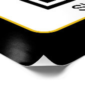 Bewerkbare, scanbare QR-code + uw bedrijfsnaam Perfect Poster (Hoek)