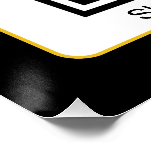 Bewerkbare, scanbare QR-code + uw bedrijfsnaam Perfect Poster (Hoek)