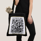 Bewerkbare, scanbare QR-code + uw bedrijfsnaam Tote Bag (Dichtbij)