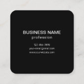 Bewerkbare, scanbare QR-code + uw bedrijfsnaam Vierkante Visitekaartje (Achterkant)