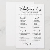 Bewerkbare Scavenger Hunt Valentijnsdag spel (Voorkant / Achterkant)