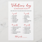 Bewerkbare Scavenger Hunt Valentijnsdag spel (Voorkant)